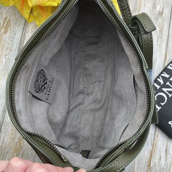 Vince Camuto Cory Leather Crossbody Bag Purse - Picture 7 of 13